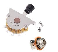 Rdjumpdjo 3 Way Lever Pickup Selector Switches with 1/4 6.35mm 2-Conductor Mono Chassis Guitar Jack Input Output