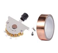 Rdjumpdjo 30mm X10M Copper Foil Tape Adhesive Shielding Guitar Snail Barrier Tool & 3 Way Lever Pickup Selector Switches