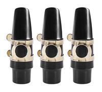Rdjumpdjo 3X Alto Sax Saxophone Mouthpiece Plastic with Cap Metal Buckle Mouthpiece Patches Pads Cushions