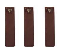 Rdjumpdjo 3X Genuine Leather Pen Pouch Holder Single Pencil Bag Pen Case with Snap Button for Rollerball Fountain Ballpoint Pen