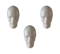 Rdjumpdjo 3X Male Wig Display Cosmetology Mannequin Head Stand Model Foam White