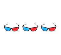 Rdjumpdjo 3X Red-Blue/Cyan Anaglyph Simple Style 3D Glasses 3D Movie Game (Extra Upgrade Style)