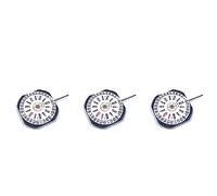 Rdjumpdjo 3X Watch Movement for Japanese VX43E Movement VX43 Three-Pin Double Calendar Window Quartz Movement with Battery