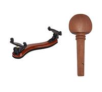 Rdjumpdjo 4Pcs 4/4 Size Violin Fiddle Tuning Peg Set with Violin Shoulder Rest