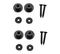 Rdjumpdjo 4Pcs Mushroom Head Guitar Strap Buttons Strap for Electric Acoustic Guitar Bass Parts,Black