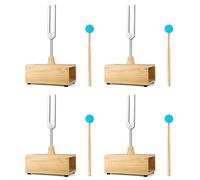 Rdjumpdjo 4X 528HZ Tuning Fork,Tuning Fork Resonance Box,for Sound Therapy, Yoga, Meditation and Relaxation