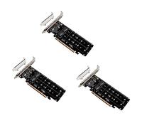 Rdjumpdjo 4X Double-Sided 4-Disk NVME Card PCIeX16 to M.2 M-Key NVMEx4SSD 2U Server Array Expansion Adapter Split Card