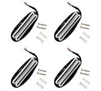 Rdjumpdjo 4X Hot Rail Pickups Double Track 11K Alnico5 Guitar Pickup Fit Strat Tele Electric Guitar, White