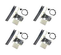 Rdjumpdjo 4X NGFF M2 Wireless Card to PCI-E Pcie Desktop Bluetooth Converter Adapter with 8 AC Antenna for AX200 9260AC