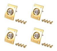 Rdjumpdjo 4X Square Style Jack Plate Guitar Bass Jack 1/4 Output Input Jack Socket for Electric Guitar Parts & Accessories Gold