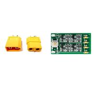Rdjumpdjo 5 Pairs XT60 Connector & 1x 3S 11.1V 12V 12.6V Lithium Battery Capacity Indicator Module Lipo Li-Ion Power Level Display