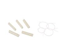 Rdjumpdjo 5Pcs Ukulele Slotted Nut with 4Pcs White Nylon Ukulele String Set