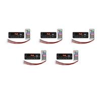 Rdjumpdjo 5Set 2X25W 50W Amplifier MP3 Player Decoder Board 5V-12V Bluetooth 5.0 FM Radio Module Support TF USB AUX Player Decoder