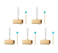 Rdjumpdjo 5X 528HZ Tuning Fork,Tuning Fork Resonance Box,for Sound Therapy, Yoga, Meditation and Relaxation