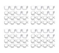 Rdjumpdjo 64PCS Aquatic Plant Cups, Transparent Acrylic Aquatic Plant Pot with Suction, Aquarium Decoration 2 Shapes