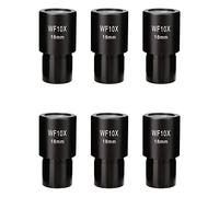 Rdjumpdjo 6pcs 10X Microscope Eyepiece Wide Angle Optical Lenses Adapter Field 18mm Professional Ocular Lens Standard