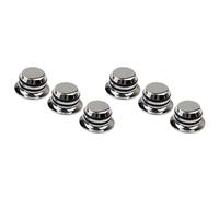 Rdjumpdjo 6Pcs Guitar Metal Top Hat Tone Tuning Knobs for Electric Guitar Lp Chrome