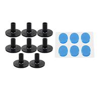 Rdjumpdjo 6Pcs Snare Drum Mute Pad Drum Damper Gel Pads & 8Pcs Drum Cymbal Sleeves 38X26Mm for Shelf Drum Kit Black