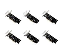 Rdjumpdjo 6X Double-Sided 4-Disk NVME Card PCIeX16 to M.2 M-Key NVMEx4SSD 2U Server Array Expansion Adapter Split Card