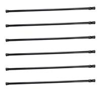 Rdjumpdjo 6X Extendable Telescopic Spring Loaded Net Voile Tension Curtain Rail Pole Rods,70-120cm,Black