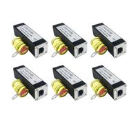 Rdjumpdjo 6X POE 1000M Network Protector POE 1000M Monitor Camera Surge Protector RJ45 Gigabit Ethernet Protection Device Arrester