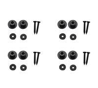 Rdjumpdjo 8Pcs Mushroom Head Guitar Strap Buttons Strap for Electric Acoustic Guitar Bass Parts,Black