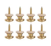 Rdjumpdjo 8PCS Wool Copper Guitar Strap Lock Locking Pegs Pins Mushroom Shape End Button Gold