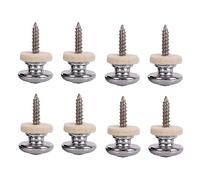 Rdjumpdjo 8PCS Wool Copper Guitar Strap Lock Locking Pegs Pins Mushroom Shape End Button Silver