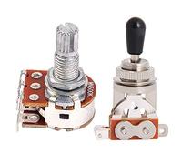 Rdjumpdjo Electric Guitar Toggle Switch 3 Way in Black (Rhythm Treble) with 1Pc MN500K Dual Blend Balance Potentiometer(POT)