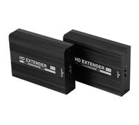 Rdjumpdjo ET1815 150M HD Network Extender 1080P -Compatible Transmitter Receiver for POE Power Supply UK Plug Aluminum Alloy