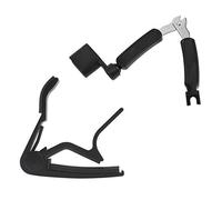 Rdjumpdjo One Hand Quick Change Capo with Guitar Peg String Winder + String Pin Puller + String Cutter