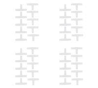 Rdjumpdjo Plastic Tee Shape Aquarium 3-Way Air Valve Connectors 40 Pcs White