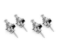 Rdjumpdjo Premium Guitar Strap Locks and Buttons Security Quick Release Straplocks Strap Retainer System Nickel (Pack of 4)