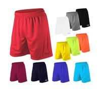 RDK Mens Football Shorts Quick Dry Running Jogging Gym Sports Breathable Fitness (3XL, Black)