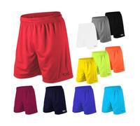 RDK Mens Football Shorts Quick Dry Running Jogging Gym Sports Breathable Fitness (L, Orange)