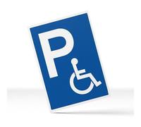 RDLCAR Disabled Parking Only Signs 1mm Rigid Plastic Pack of 1 Durable Weatherproof 300mm x 400mm Outdoor Safety Signage High Visibility