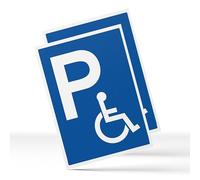 RDLCAR Disabled Parking Only Signs 1mm Rigid Plastic Pack of 2 High Visibility Weatherproof Signage Durable 300mm x 400mm