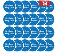 RDLCAR Fire Door Keep Shut Signs Pack of 24 Strong Self-Adhesive Vinyl Safety Compliance 110mm x 220mm Fire Door Alerts Signage
