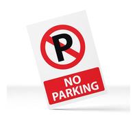 RDLCAR No Parking Sign - 1mm Rigid PVC - Highly Visible Caution Mark for Restricted Parking Areas - Clear and Bold Warning Message - 300mm x 400mm Portrait - Easy to Install, 1-Pack