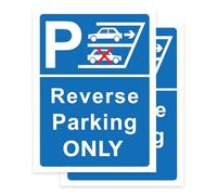 RDLCAR Reverse Parking Only Signs 1mm Thick PVC Pack of 2 High Visibility Durable Portrait 300mm x 400mm Outdoor Parking Signage