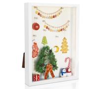 Rdlobu 3D Deep Picture Frame 21 x 30 x 4.5 cm Shadow Box Frame, White Deep Box Frames for Crafts, Memorabilia, Pictures, Flowers