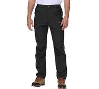 Rdruko Mens Fleece Lined 4 Zip Pockets Ski Trousers, Black 30