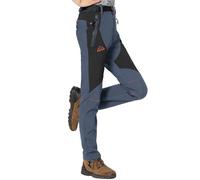 Rdruko Waterproof Fleece Lined Trousers Womens Thermal Winter Pants Outdoor Camping Hiking Walking Snow Ski Warm Trousers Zip Pockets Cold Gray XS