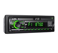 RDS Car Radio Stereo Bluetooth Handsfree,Chismos FM/AM 1DIN Car Radio Car Stereo With 2 USB/AUX/SD/7 Colors Light/Remote Control,Support Andriod and iOS (Multi-coloured)