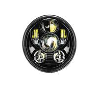 Rdtnvc Headlight 5.75 Inch Motorcycle LED Headlight For Victory For Indian For Scout 15-17 For Victory For Octane 2017 5 3/4" Led DRL Projector Motorbike Headlamp DRL(5.75 black D)