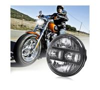 Rdtnvc Motorcycle Lights LED Black 5.75Inch Motorcycle Projector Led Headlight 5.75" H4 Headlamp With DRL For Bike For Sportsters XL XG XR VRSCD Dyna Dirt Bike Headlight(Black 1piece)