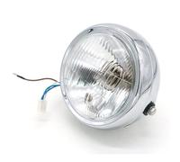 Rdtnvc Motorcycle Lights LED Motorcycle Headlight Black Metal Retro Halogen Front Light 12V Fits For Bikes Curisers Choppers For CG125 GN125 Dirt Bike Headlight(Model 3)
