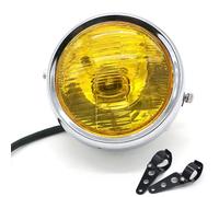 Rdtnvc Motorcycle Lights LED Motorcycle Headlight Black Metal Retro Halogen Front Light 12V Fits For Bikes Curisers Choppers For CG125 GN125 Dirt Bike Headlight(Model 14)