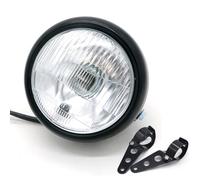 Rdtnvc Motorcycle Lights LED Motorcycle Headlight Black Metal Retro Halogen Front Light 12V Fits For Bikes Curisers Choppers For CG125 GN125 Dirt Bike Headlight(Model 11)