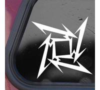 RDtrade24 2x Metallica Star Sticker Decal Aufkleber 10x10.3cm Ninja Car Auto JDM Racing Tuning Dub VAG Bumper Dashboard Notebook